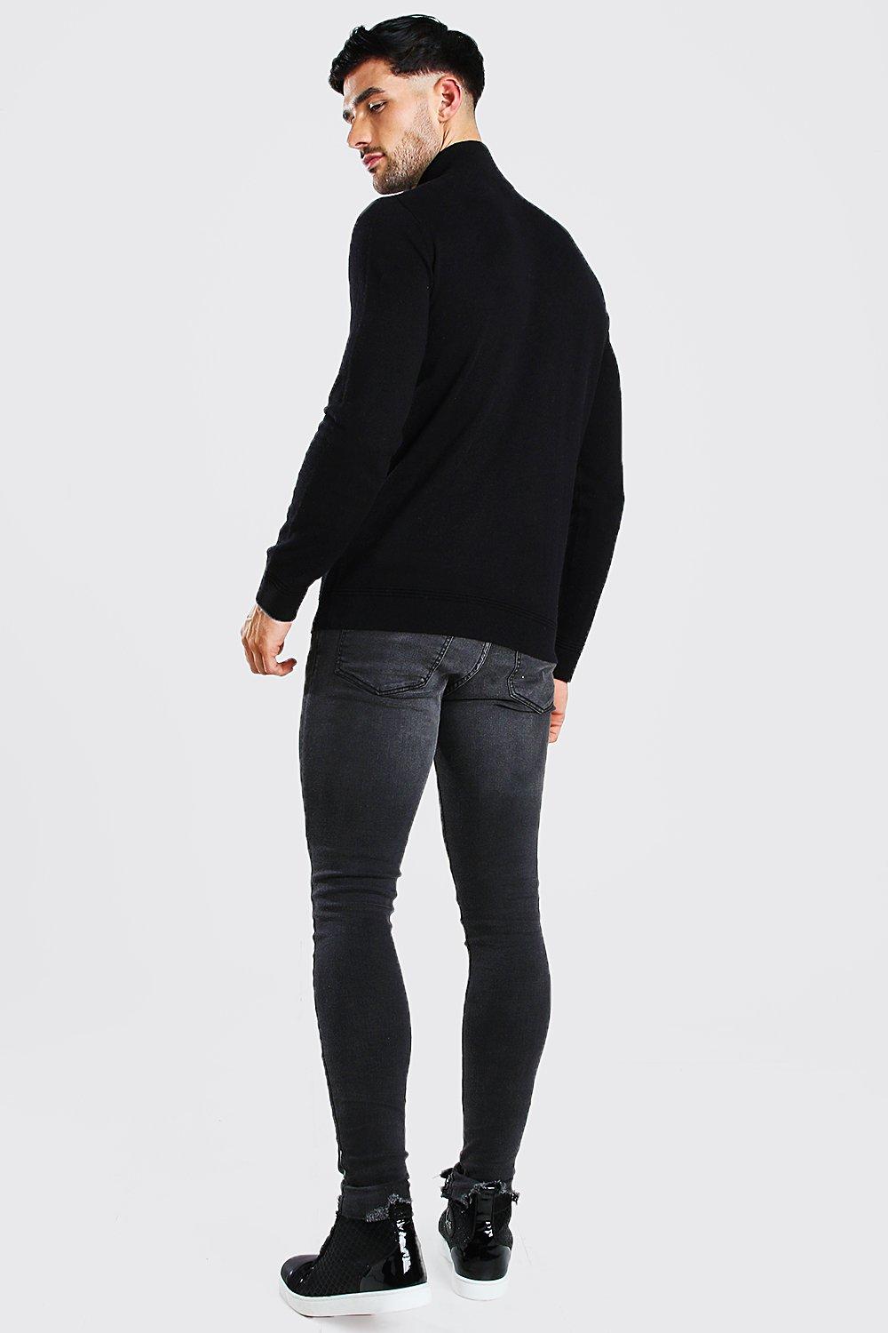 Half sleeve black on sale sweater