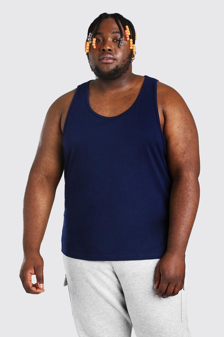 Navy Plus Size Basic Vest image number 1