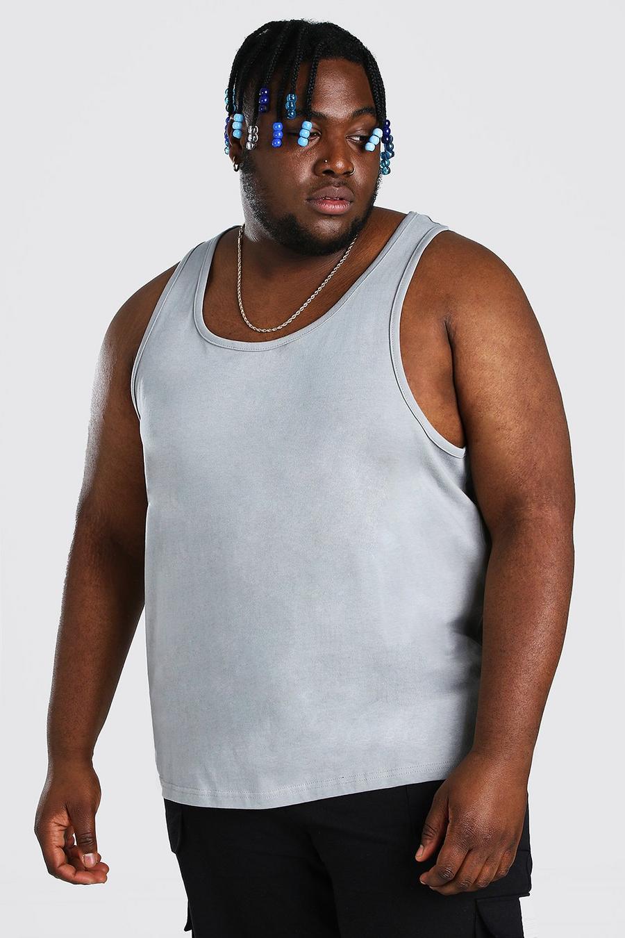 Charcoal Plus Size Basic Tank Top image number 1