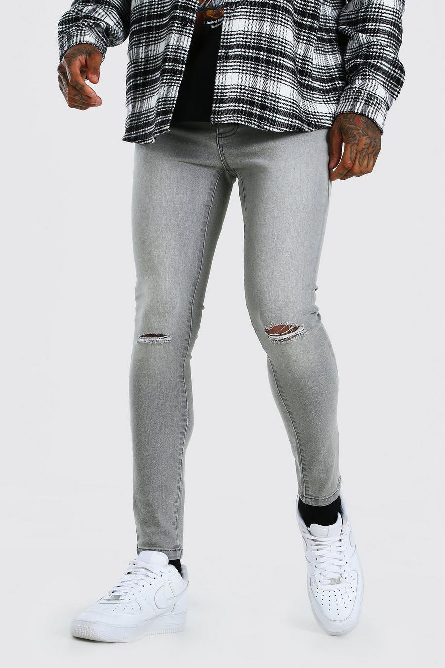 סופר סקיני ג'ינס עם חריץ בברך image number 1
