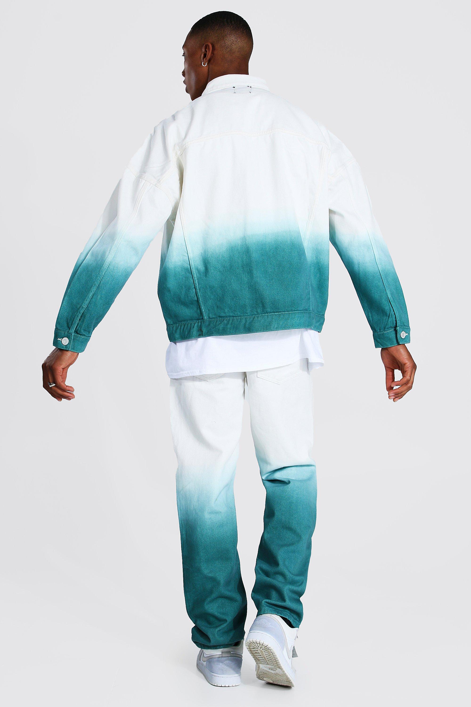 Men's Oversized Ombre Denim Jacket