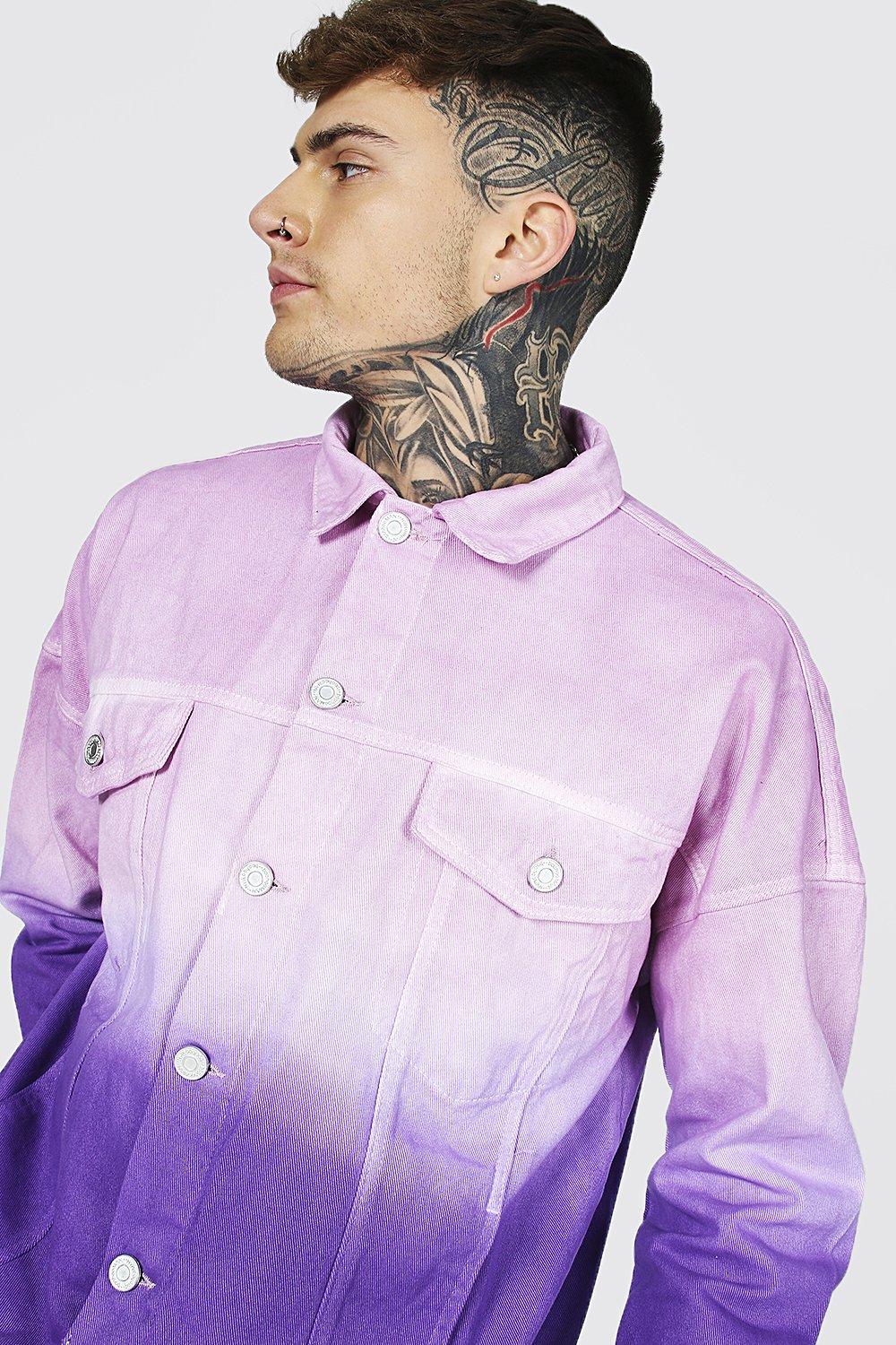 mens purple jean jacket