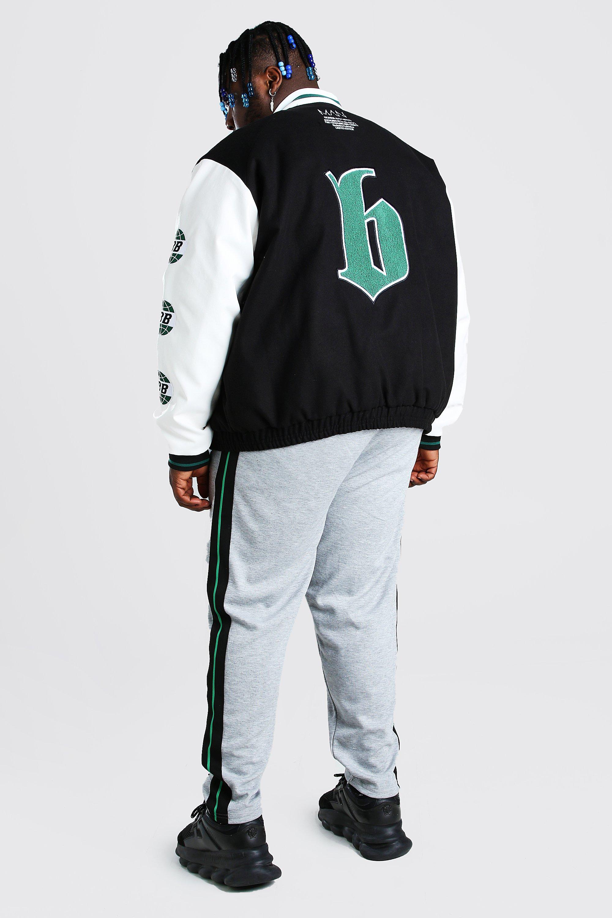 Burna Boy Varsity Bomber Jacket With PU Sleeves