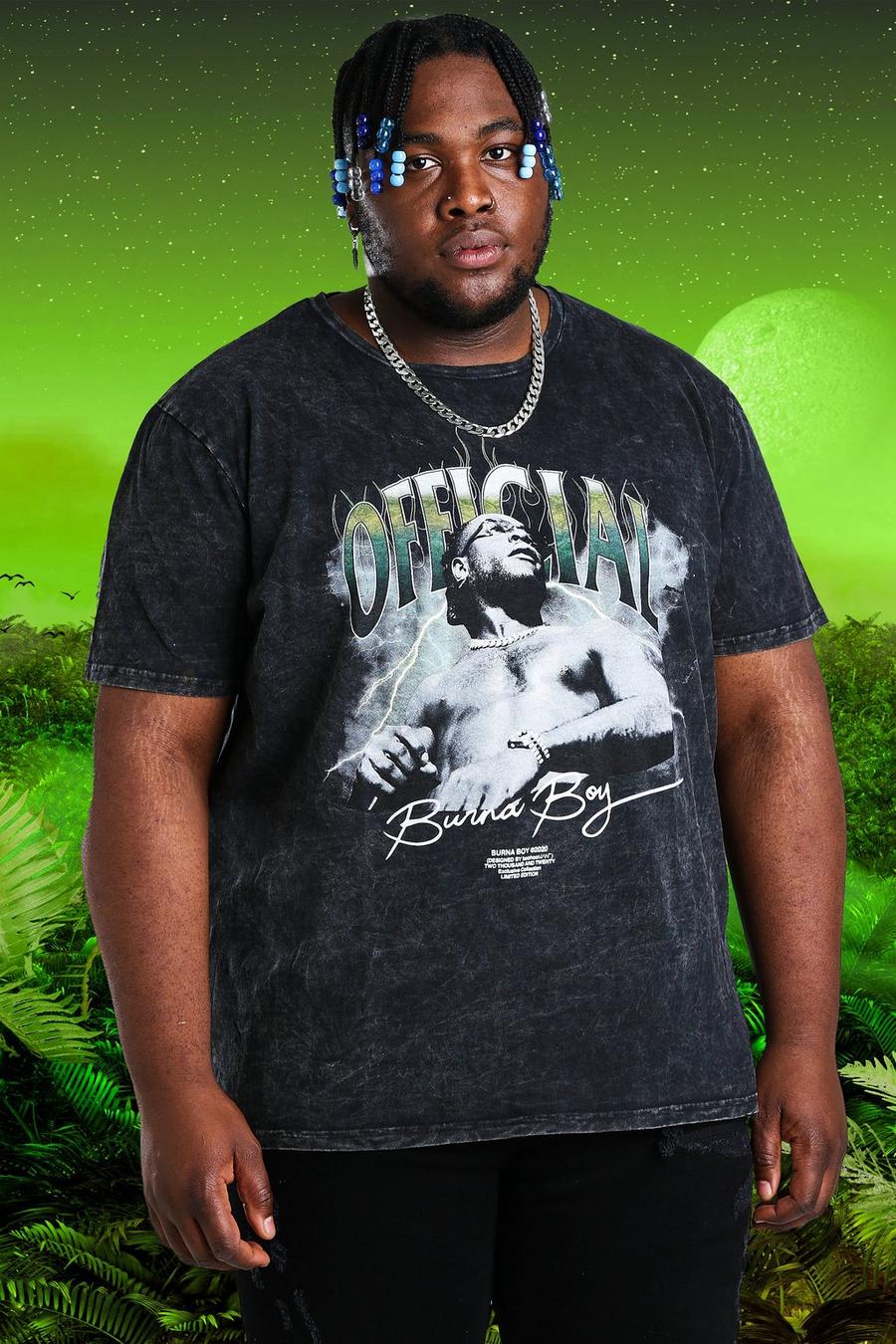 Charcoal Plus size - Burna Boy T-shirt med tryck image number 1