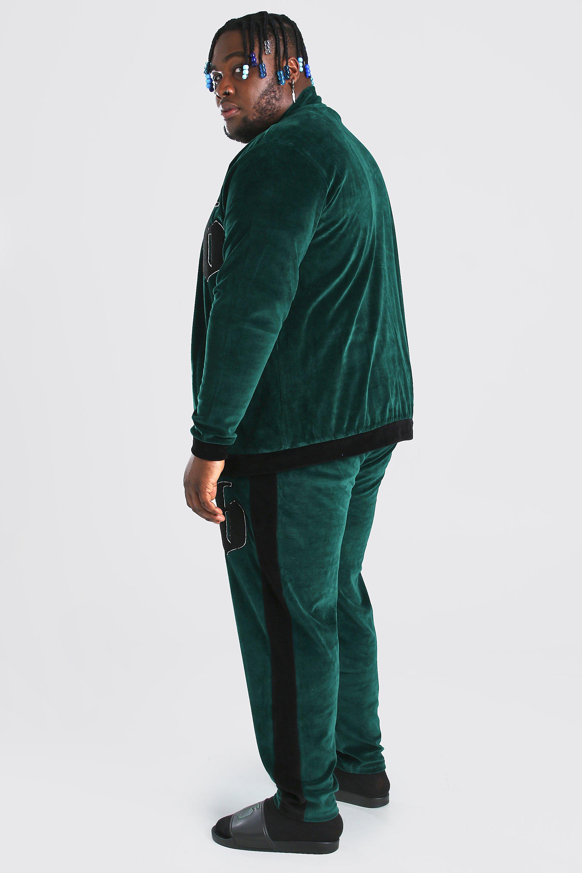 Velour tracksuit mens big and sales tall