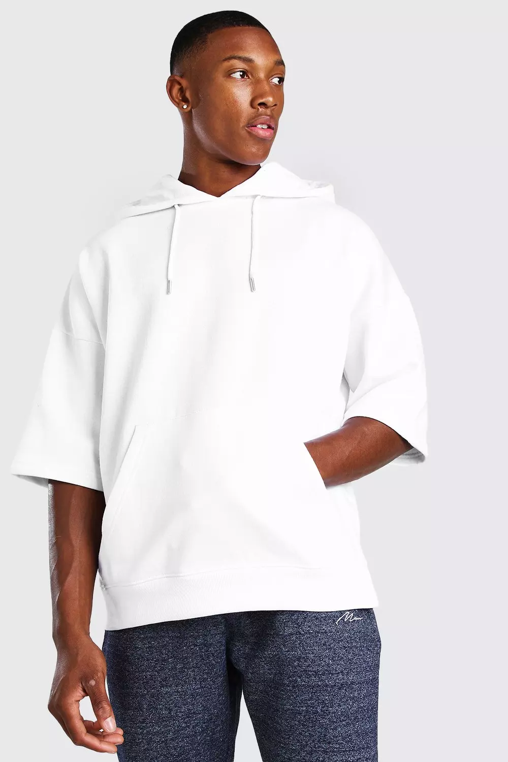 Short sleeve oversized on sale hoodie