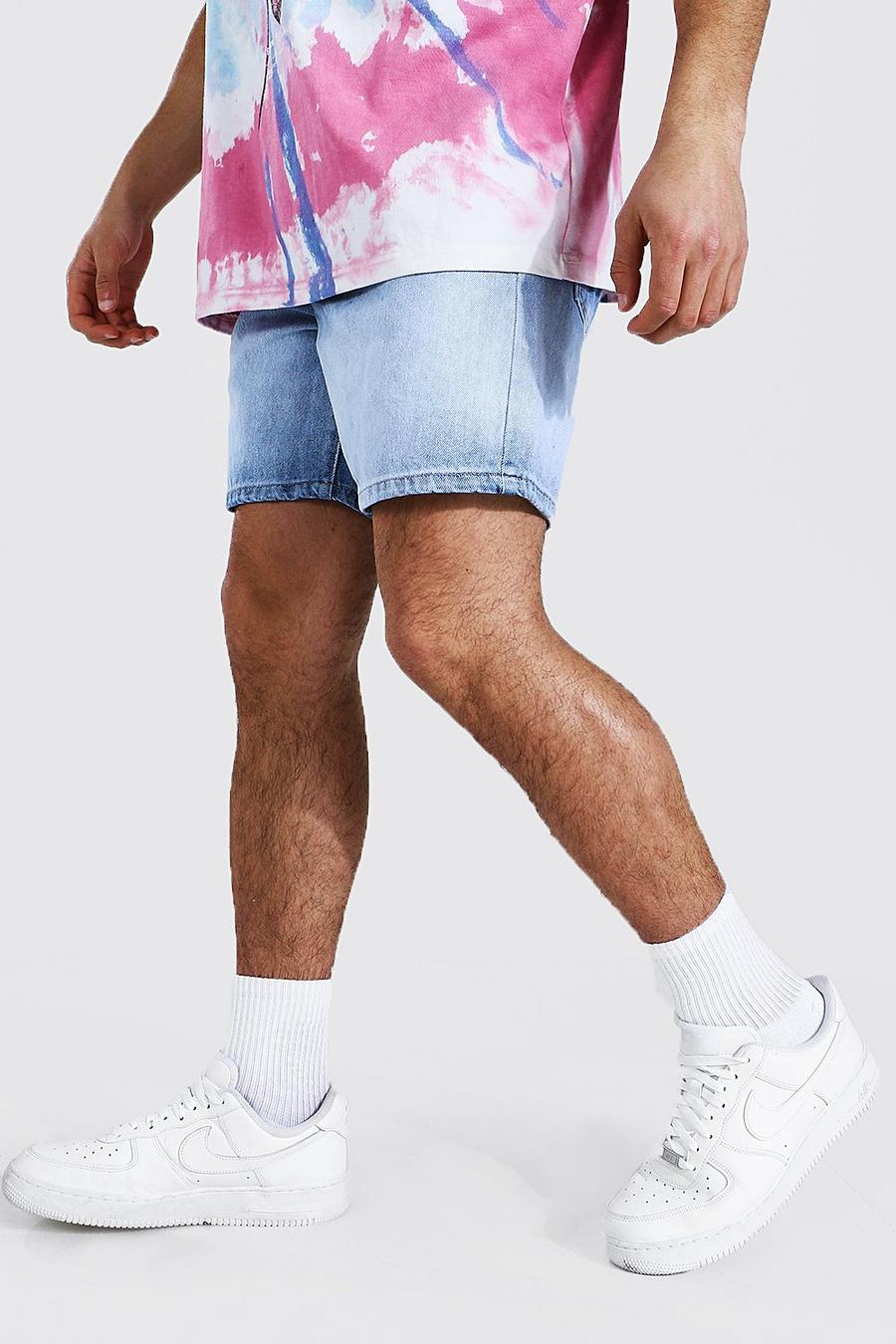 Mid blue Ombre Relaxed Fit Denim Short image number 1
