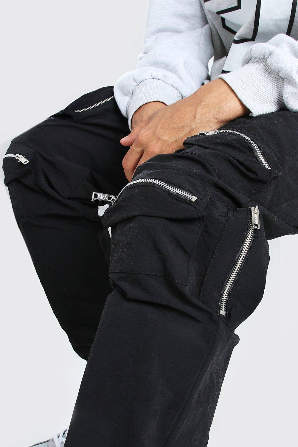 Pantaloni con zip alla clearance caviglia uomo