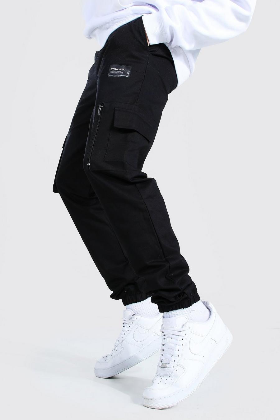 Twill Zip Pocket Cargo Pants With Woven Man Tab image number 1