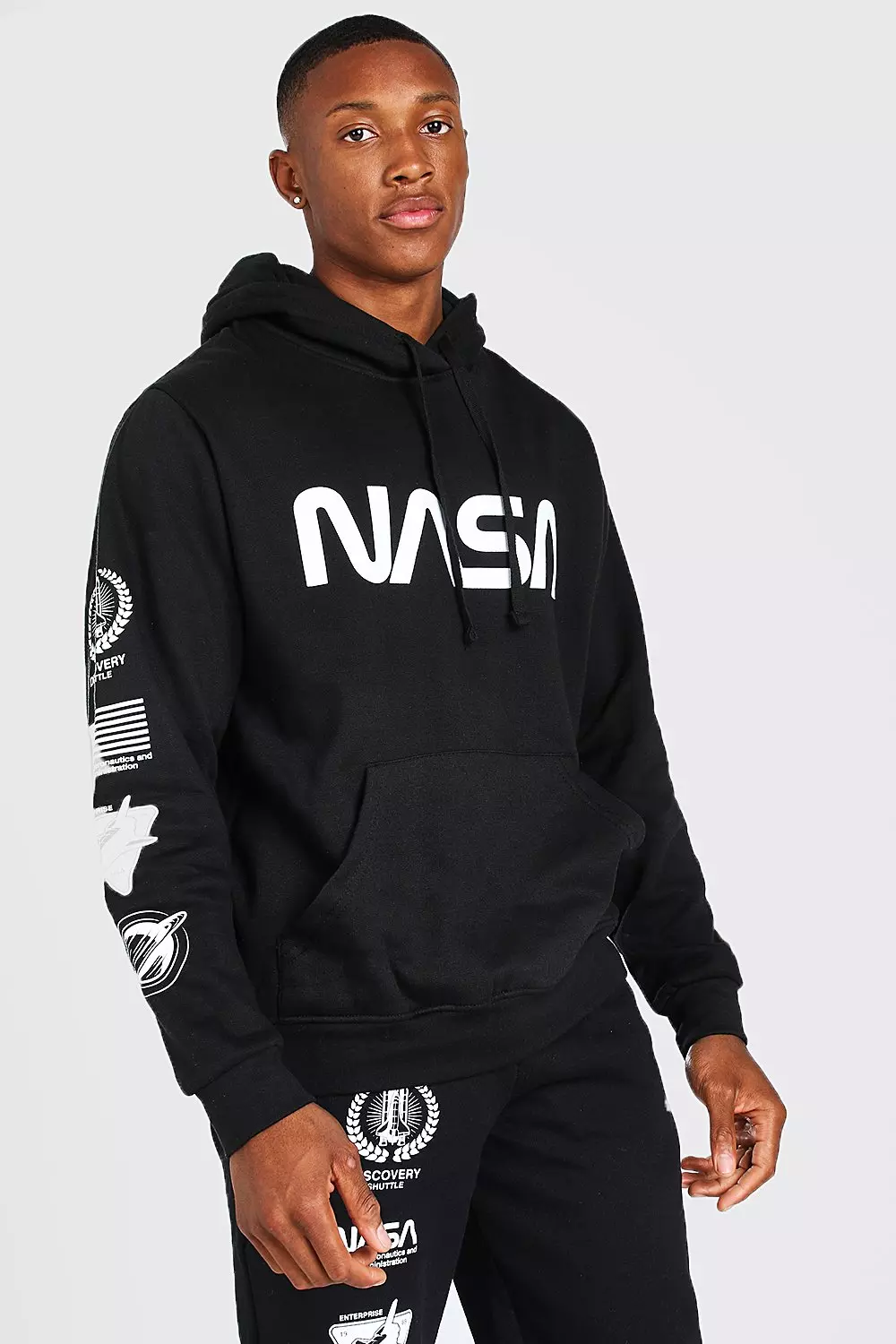 NASA Sleeve Print License Hoodie