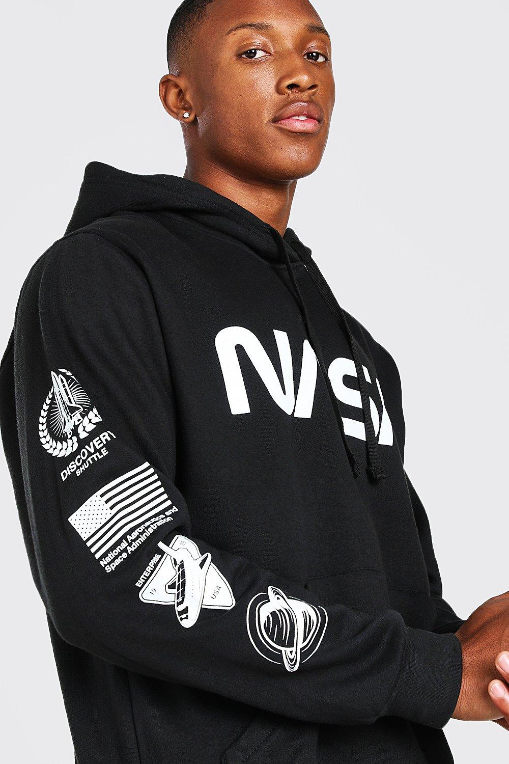 Nasa hoodie with patches hotsell on sleeves