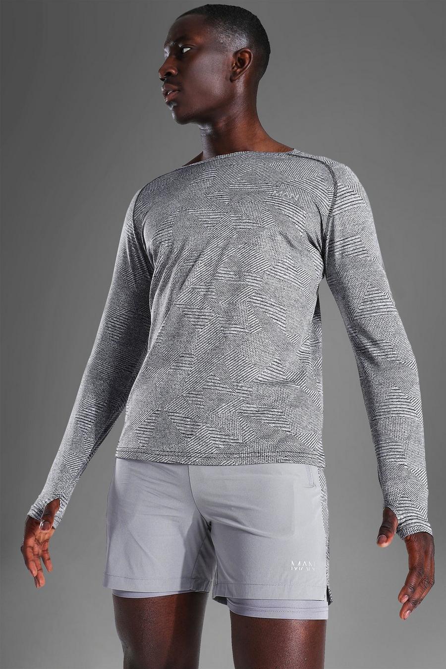 Man Active langärmliges Raglan T-Shirt, Grey image number 1