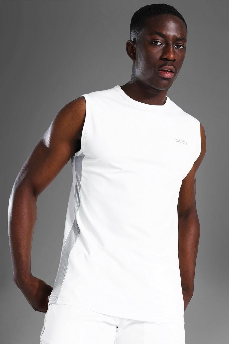 Camiseta de tirantes sin mangas Active Man, Blanco image number 1