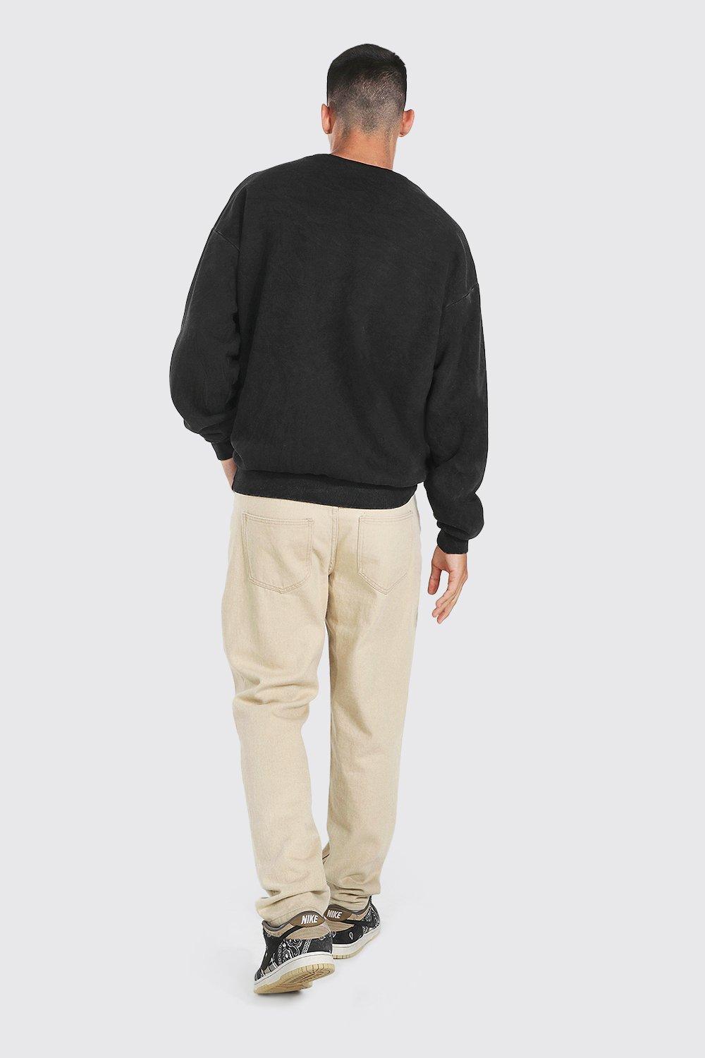 Oversized Overdyed Crew Neck Sweatshirt