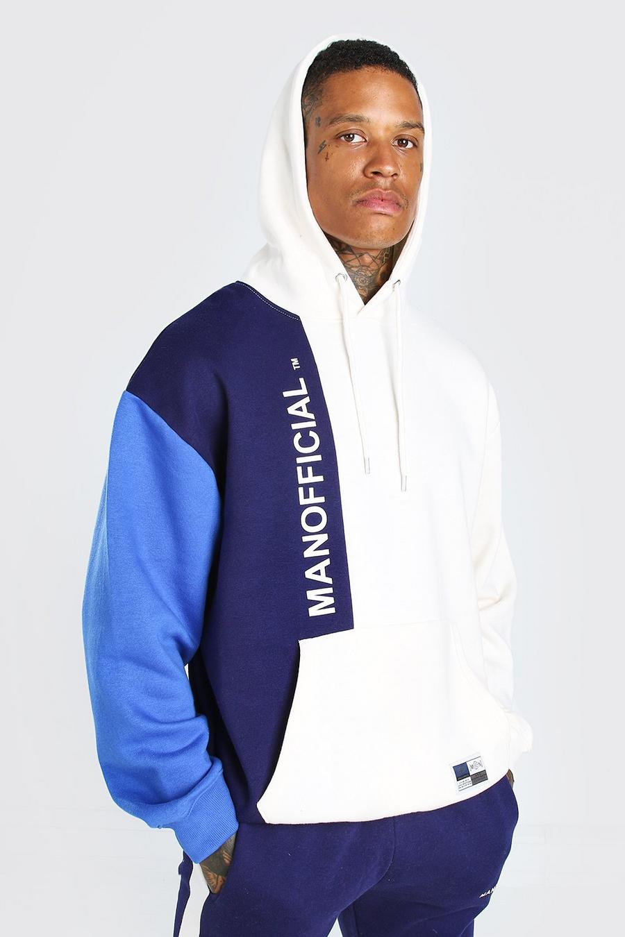 Sand Man Official Oversized Colour Block Hoodie image number 1