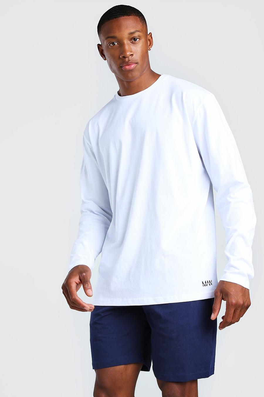MAN Dash Long Sleeve Lounge T-Shirt, White blanc image number 1