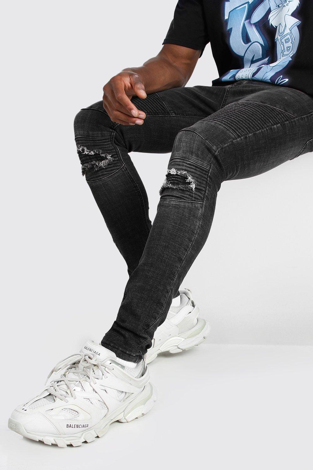 balenciaga biker jeans