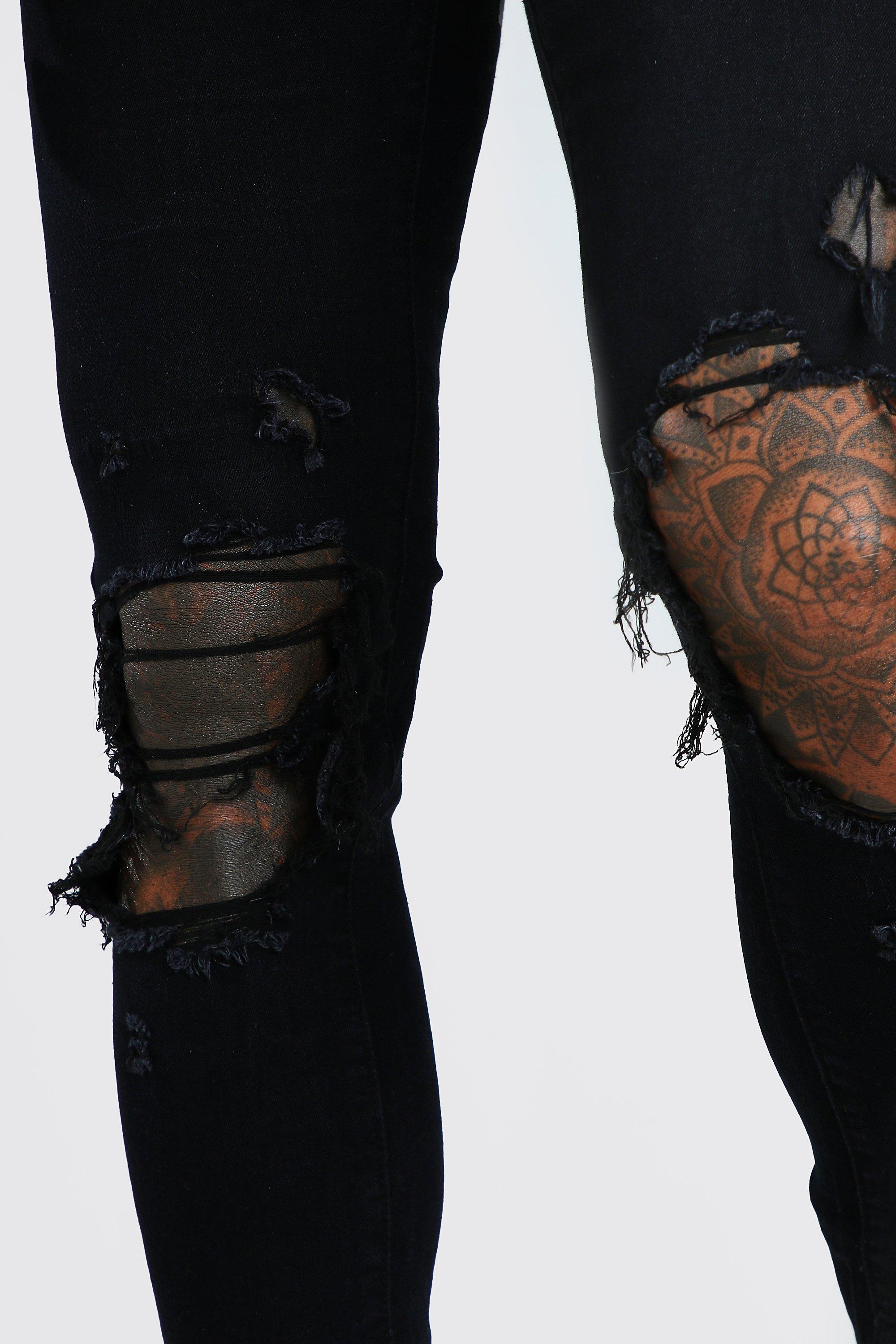 black pants distressed