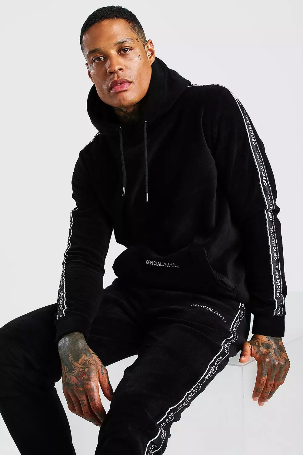 Mens adidas hotsell tape hoodie