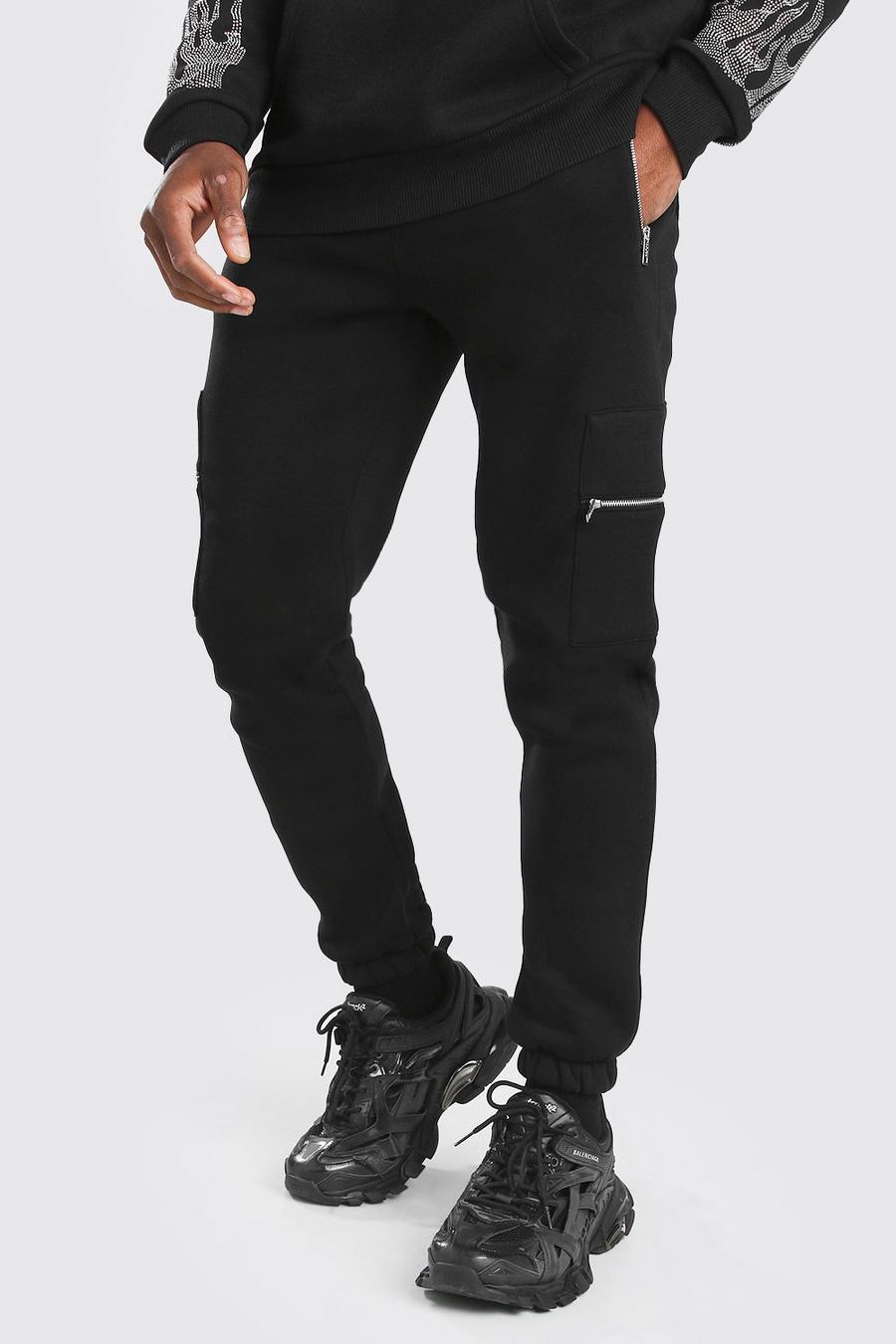 Slim Fit Cargo Jogger With Zip Pockets image number 1