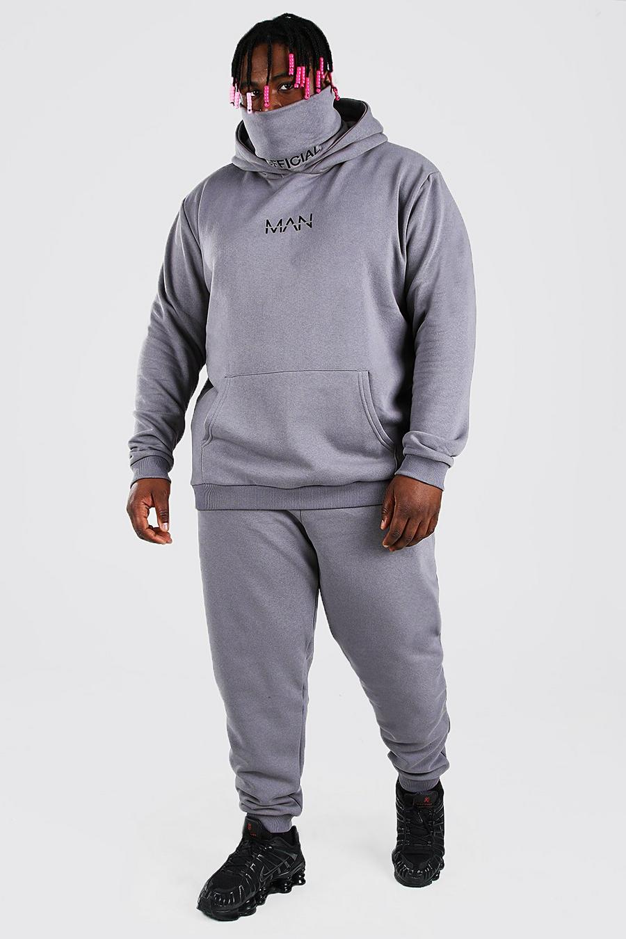 Slate Plus Size MAN Official Snood Tracksuit image number 1