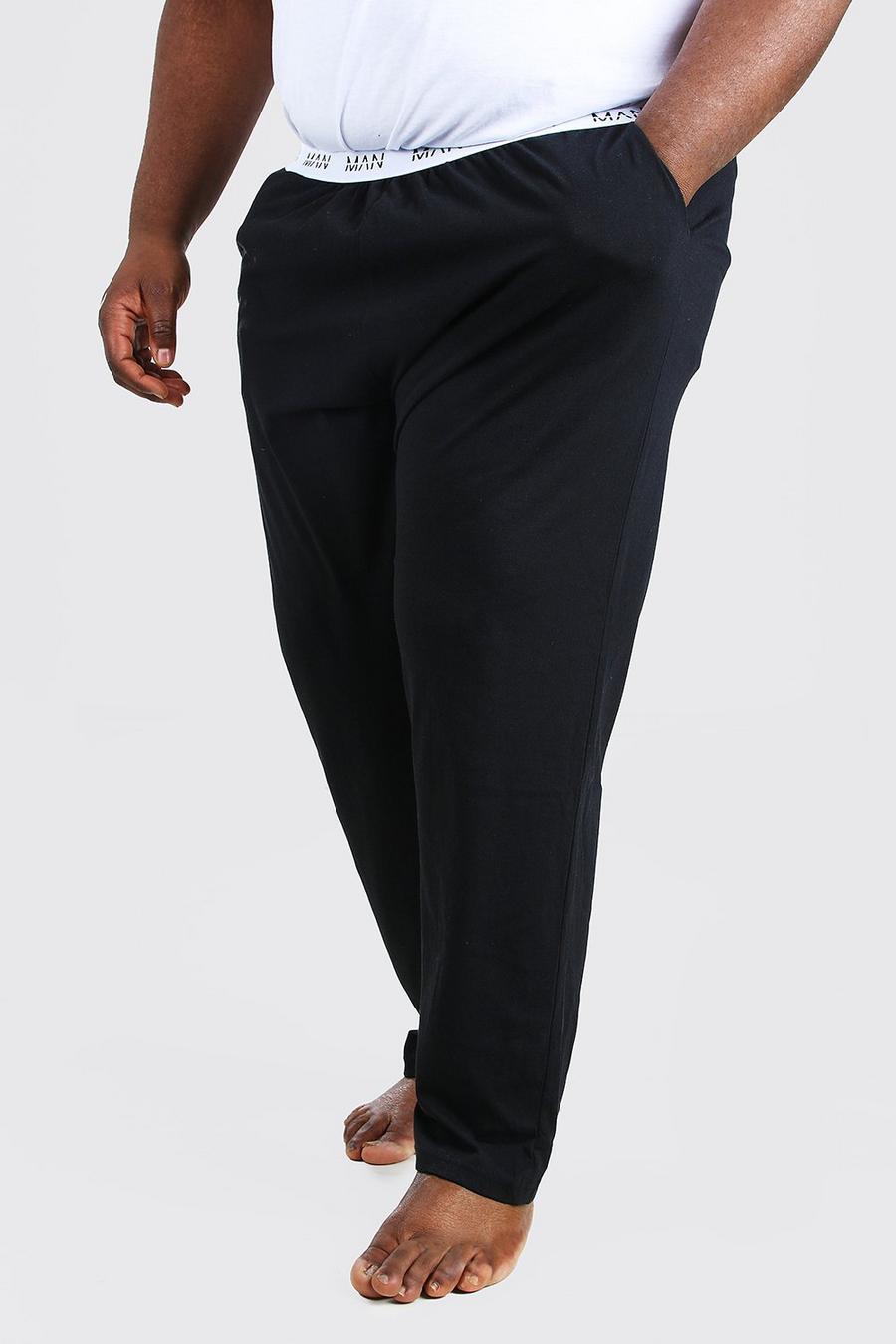 Black Plus Size MAN Dash Waistband Lounge Pant image number 1