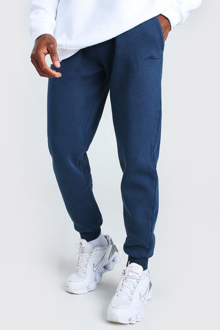 Loose Fit Heavyweight MAN Overdyed Jogger, Navy image number 1