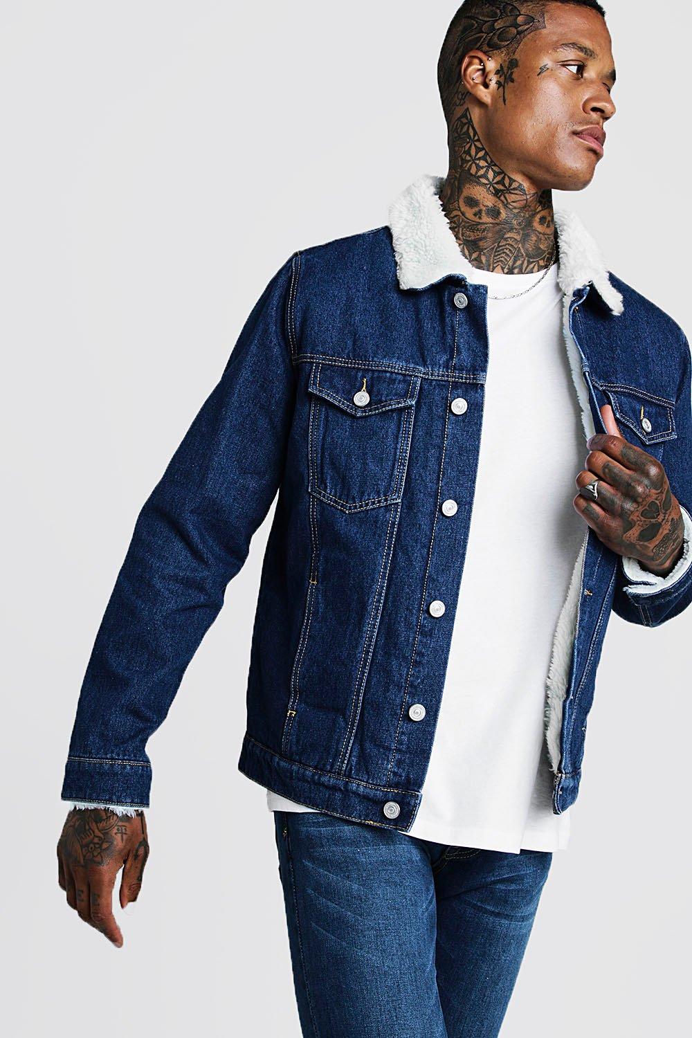 borg lined denim jacket