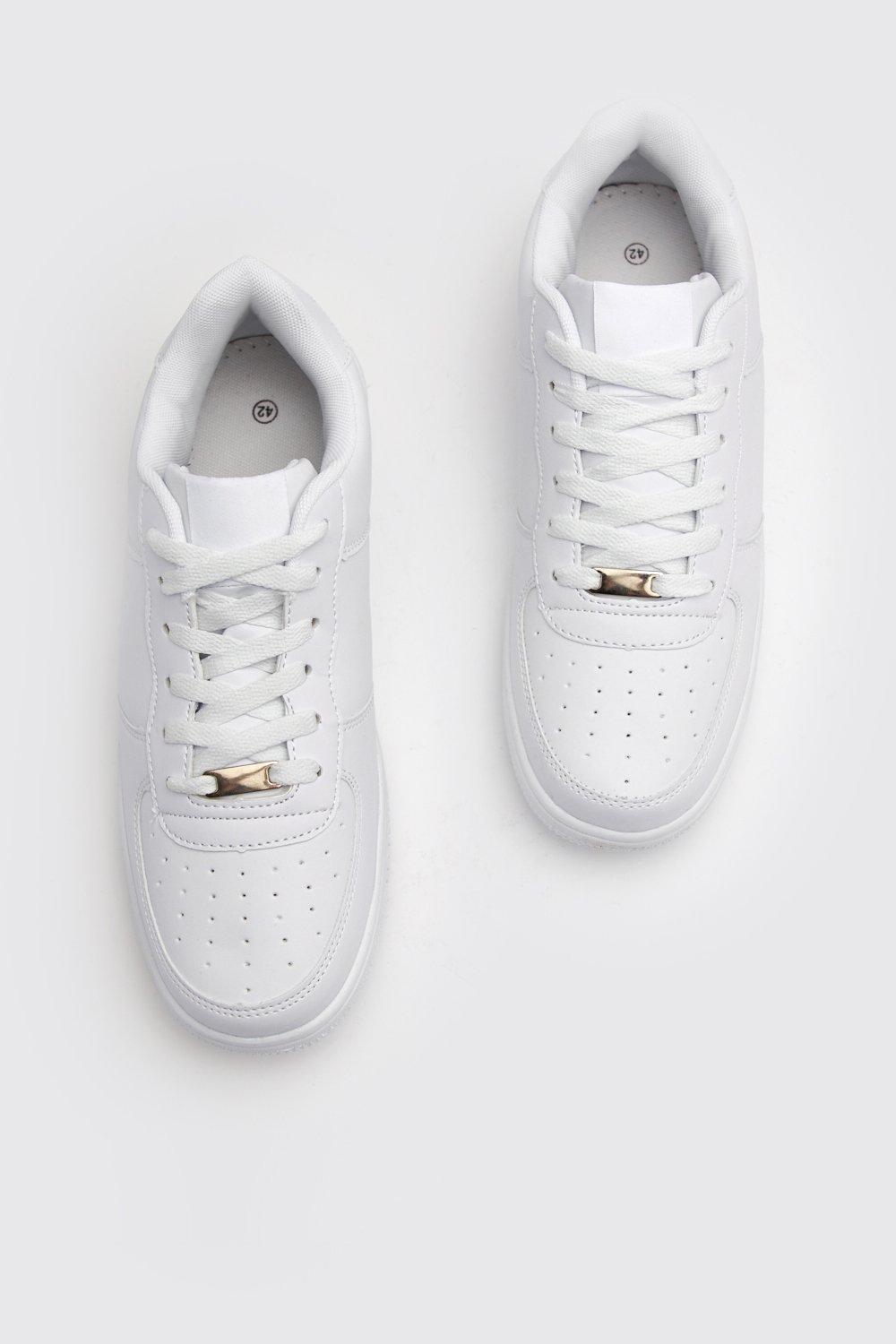 boohoo white trainers