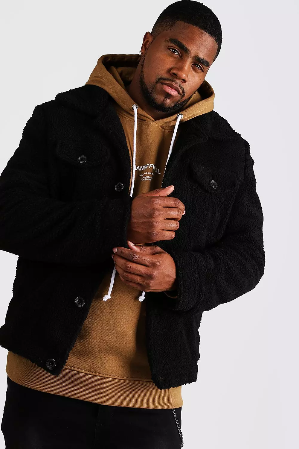 Black borg best sale trucker jacket
