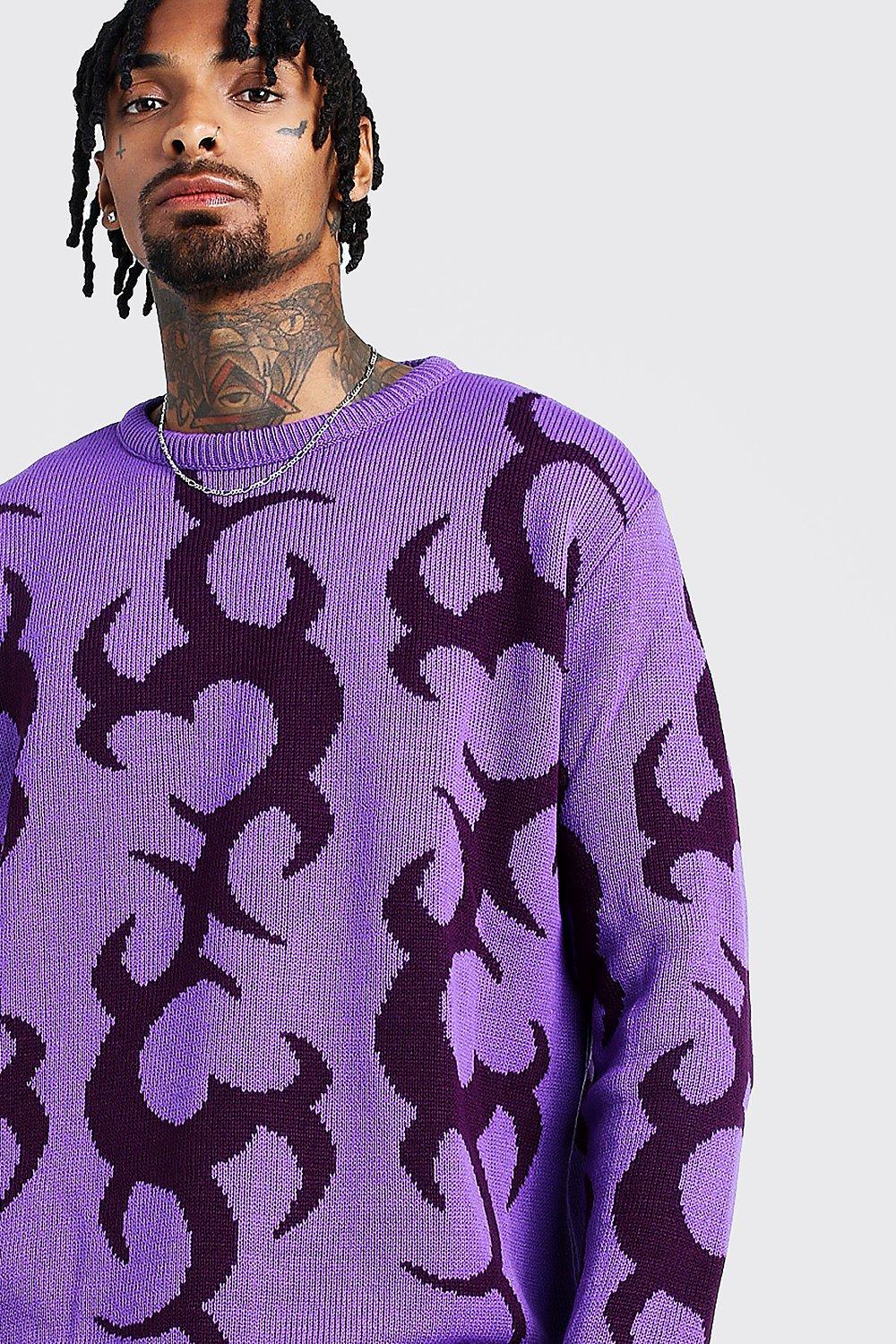 Purple flame sweater hotsell