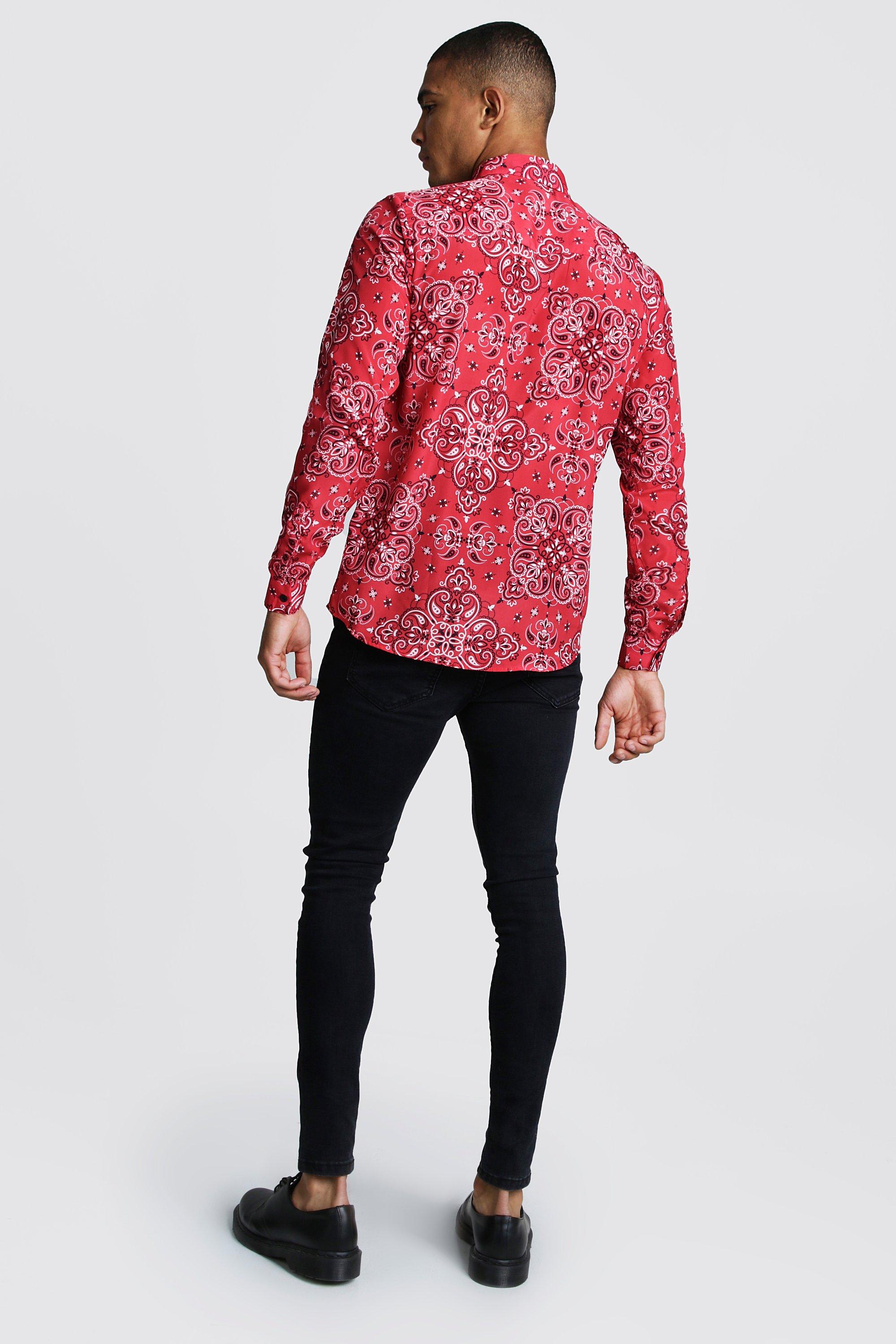 Chemise bandana 2025 rouge