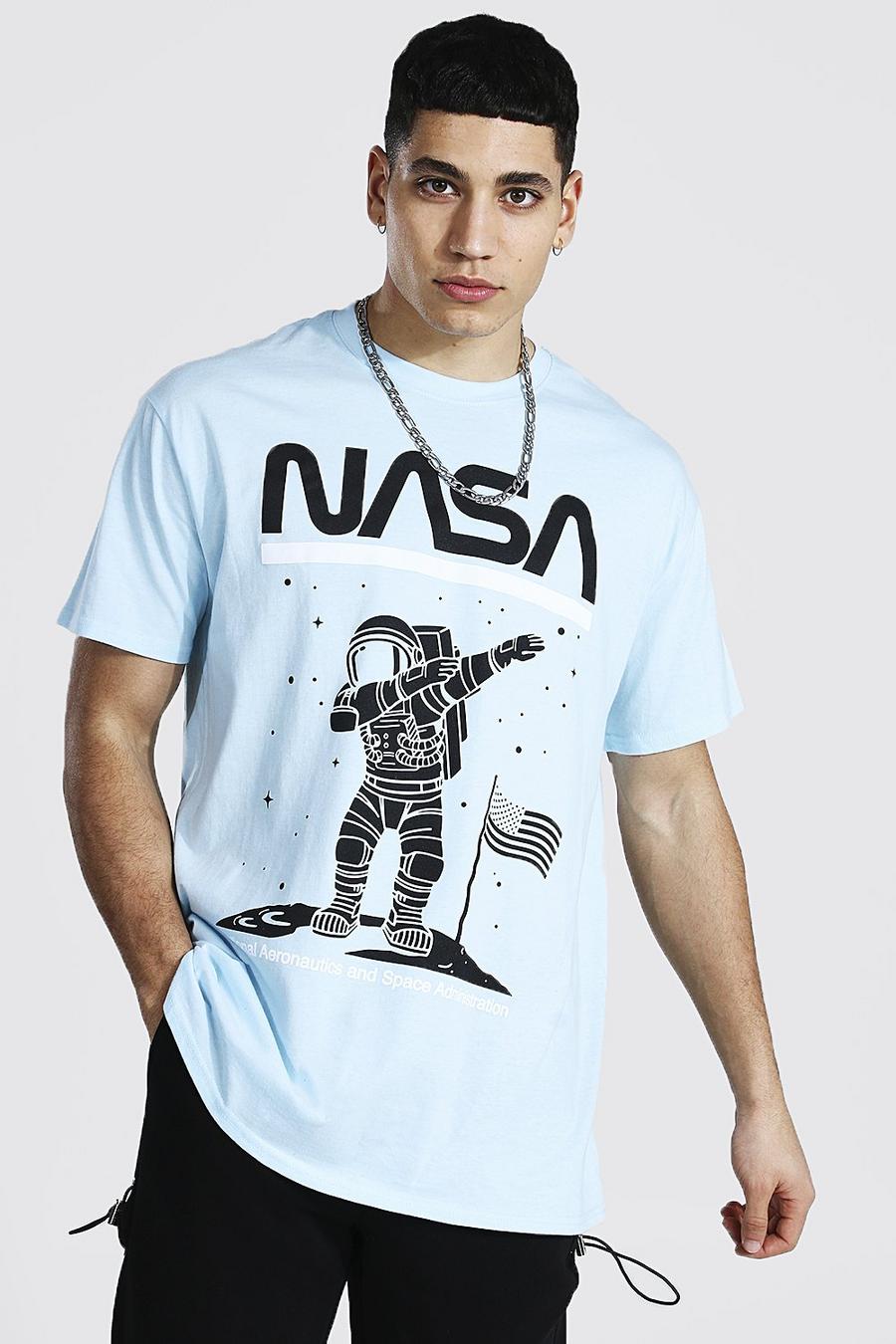 Light blue Oversized Nasa Astronaut License T-shirt image number 1