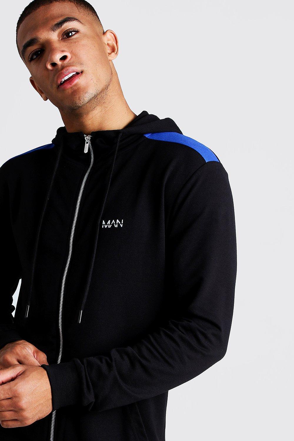 Jersey zip up outlet hoodie