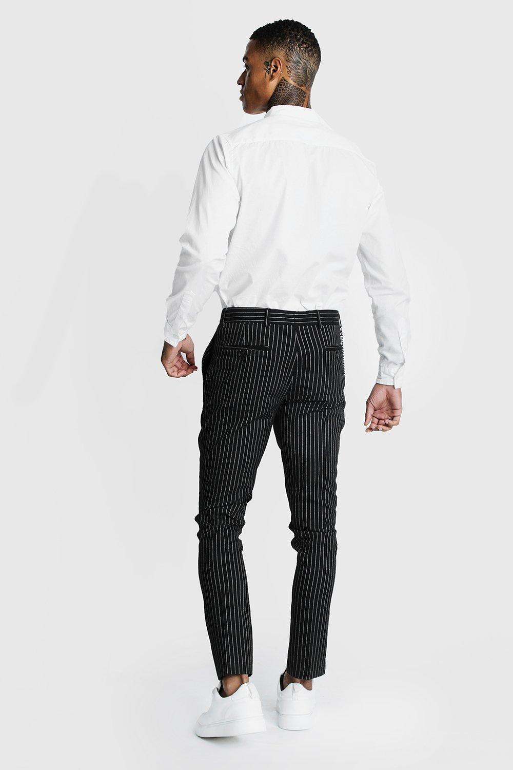 Stripe Chain Detail Smart Pants