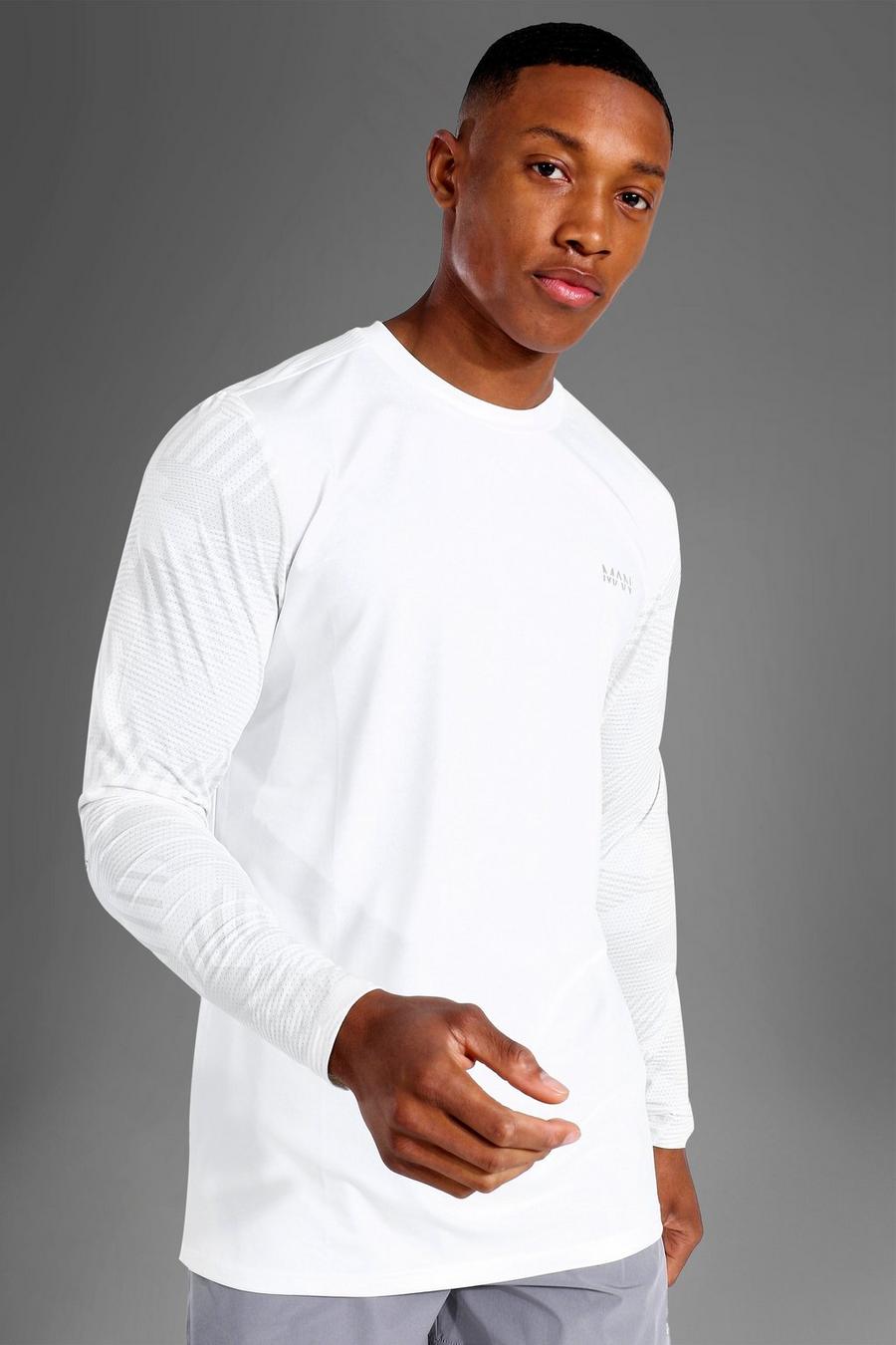 White Man Active Abstract Sleeve Long Sleeve Top image number 1