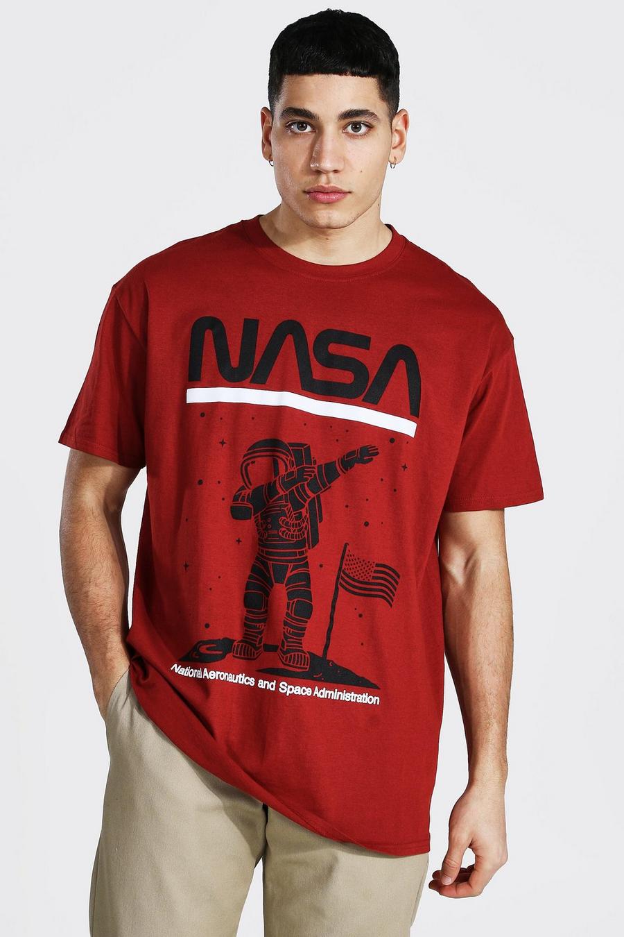 Orange Oversized Nasa Astronaut License T-shirt image number 1