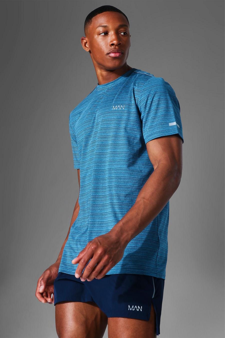 Blue Man Active Gym Textured T Shirt image number 1