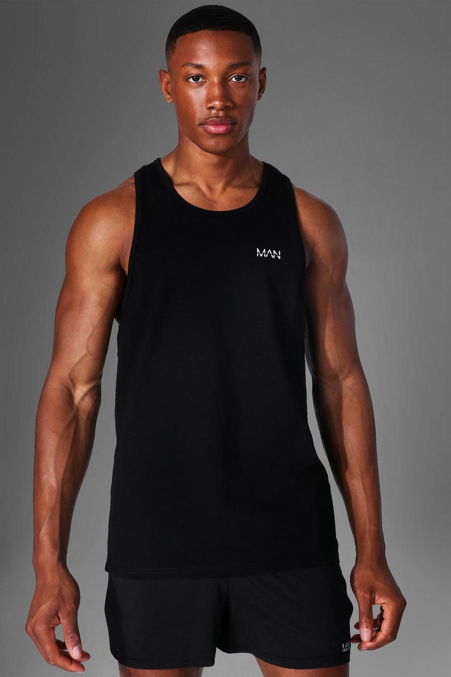 Black Man Active Gym Luxe Tank image number 1
