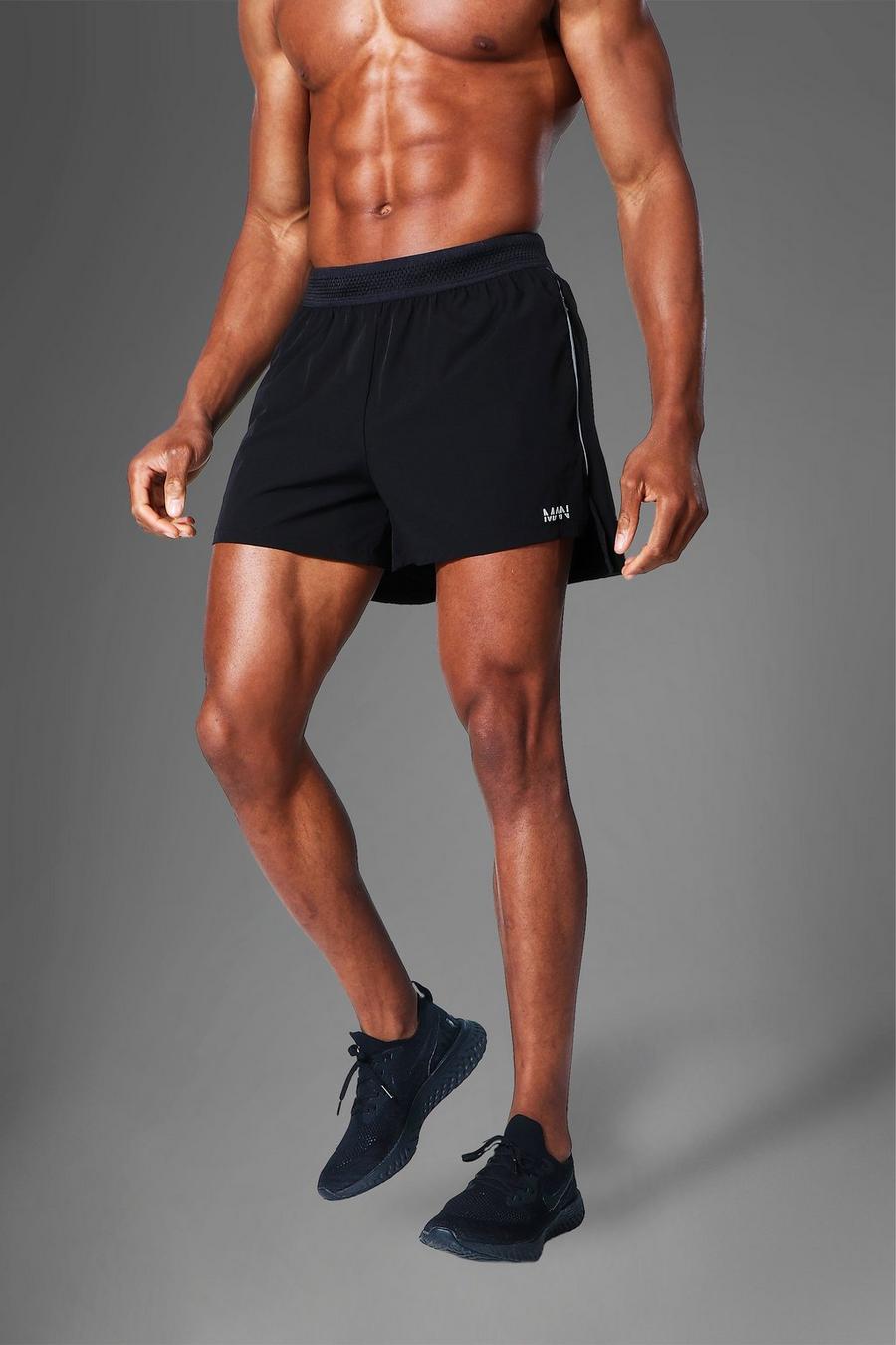 Black Man Active Side Split  Running Shorts image number 1