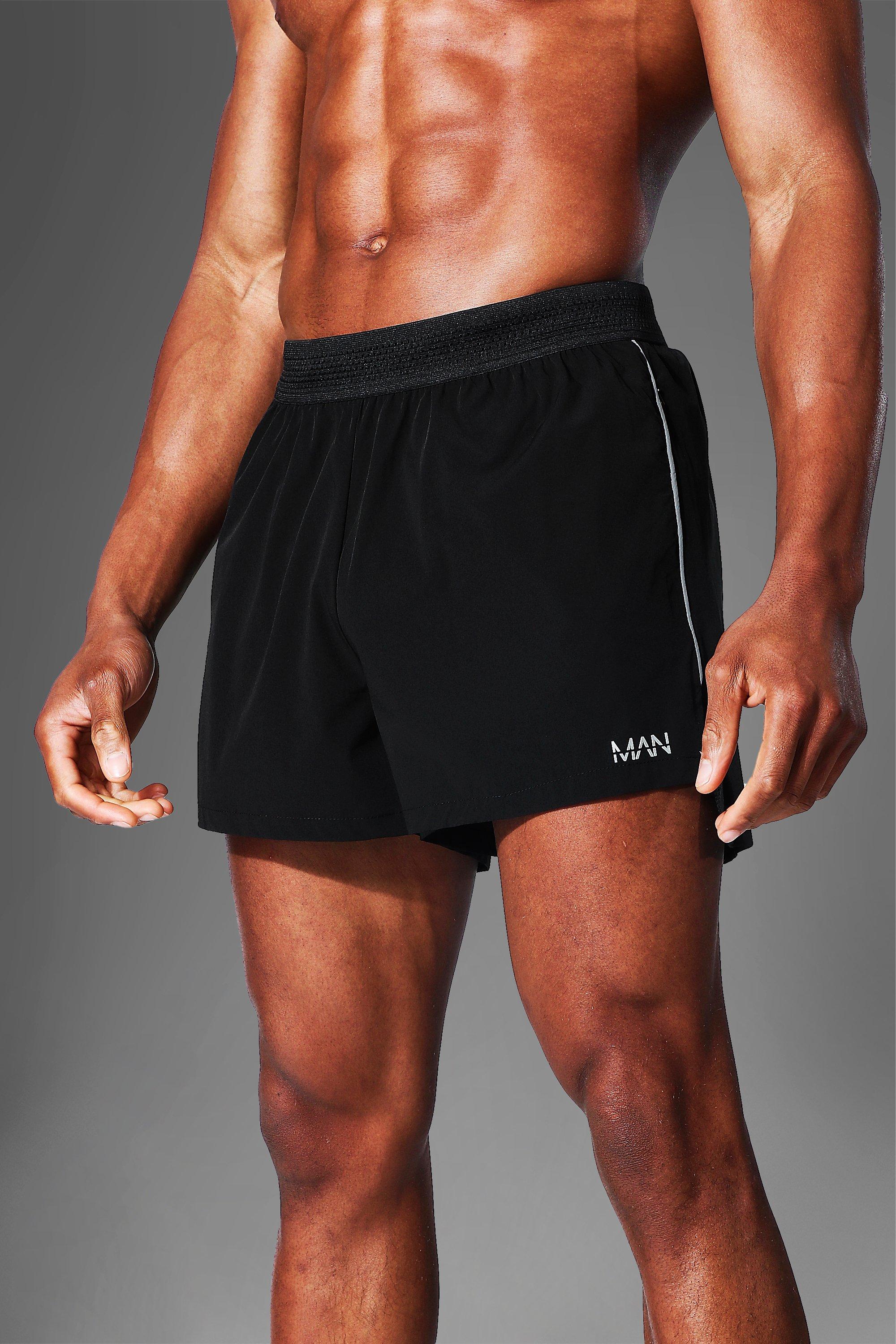 Men's split side running hot sale shorts