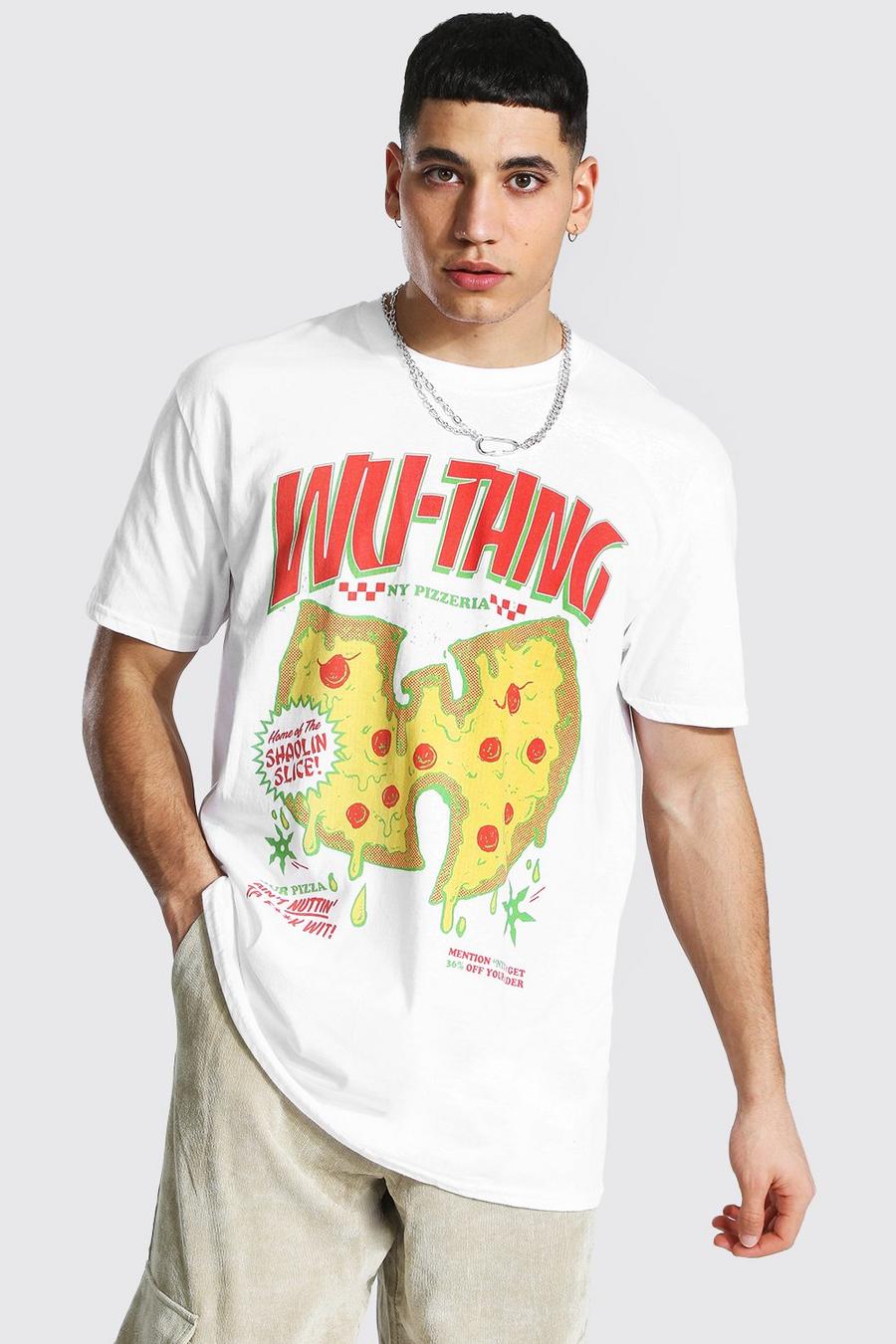 Oversize T-Shirt mit lizenziertem Wu-Tang Print, Weiß image number 1