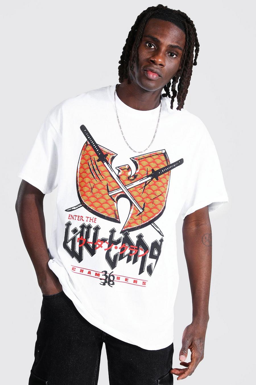 White Oversized Gelicenseerd Wu-Tang Clan T-Shirt image number 1