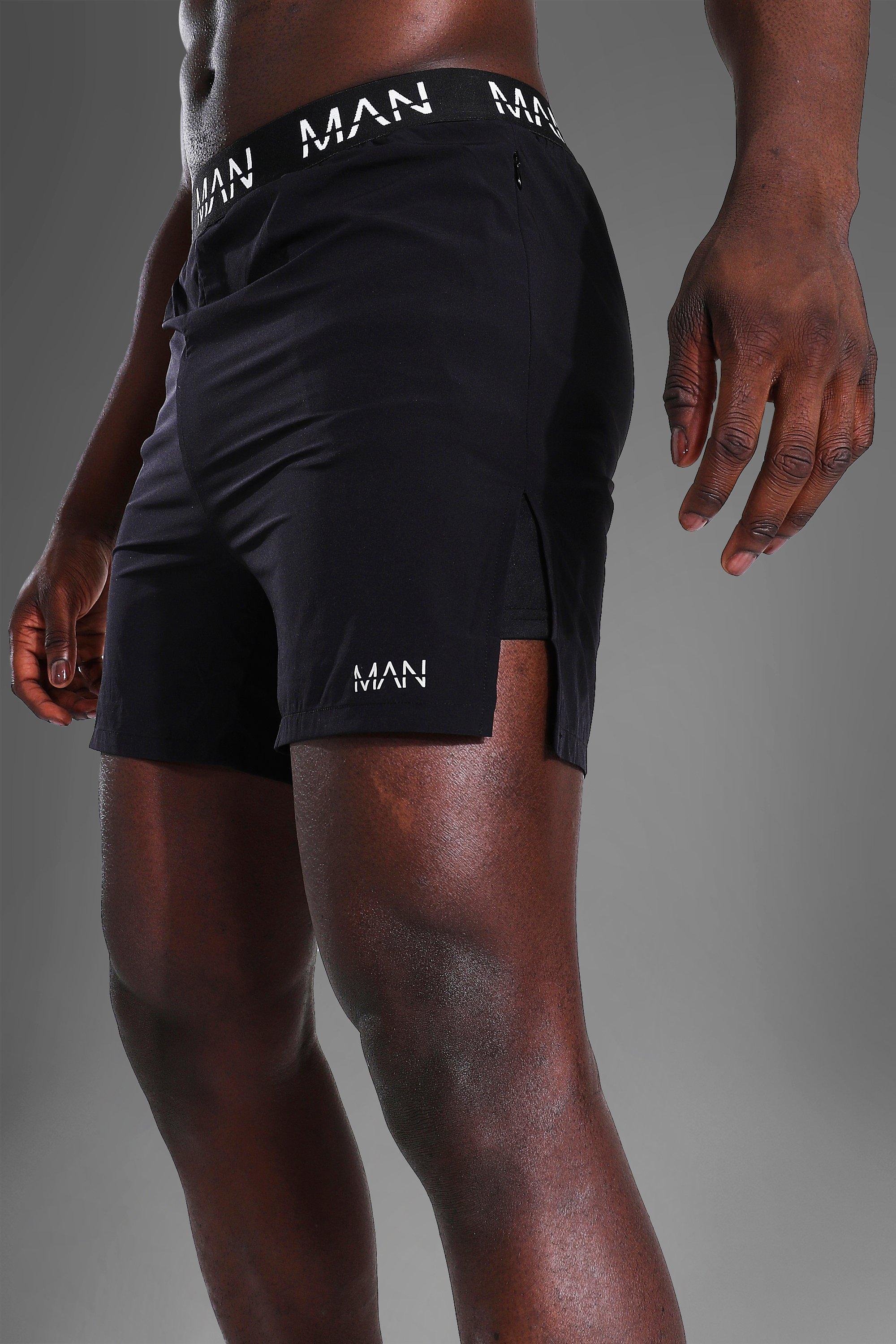 Pantalones cortos de boxeo 2 en 1 con abertura lateral Active Man