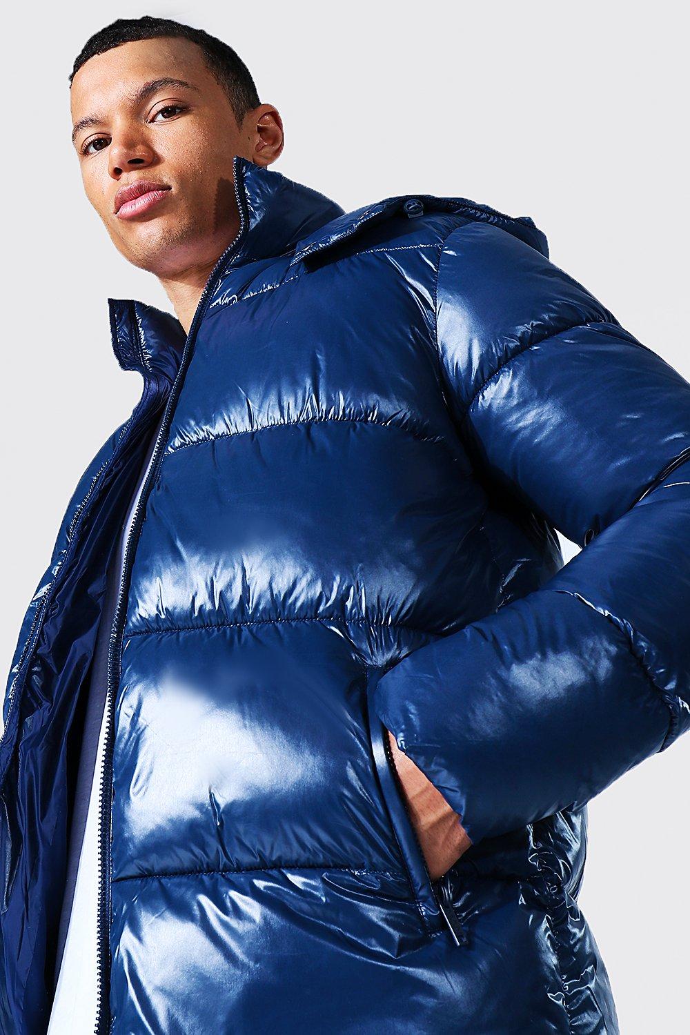 Boohoo high shine puffer 2024 jacket