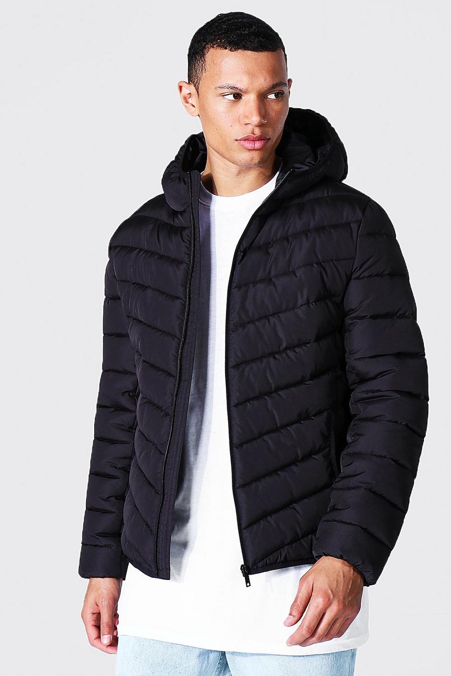 Black Tall Quilted Zip Through Jacket