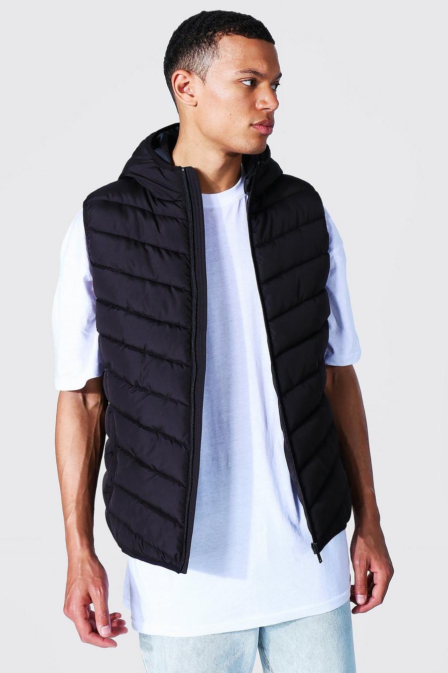 Black Tall Quilted Zip Through Gilet image number 1