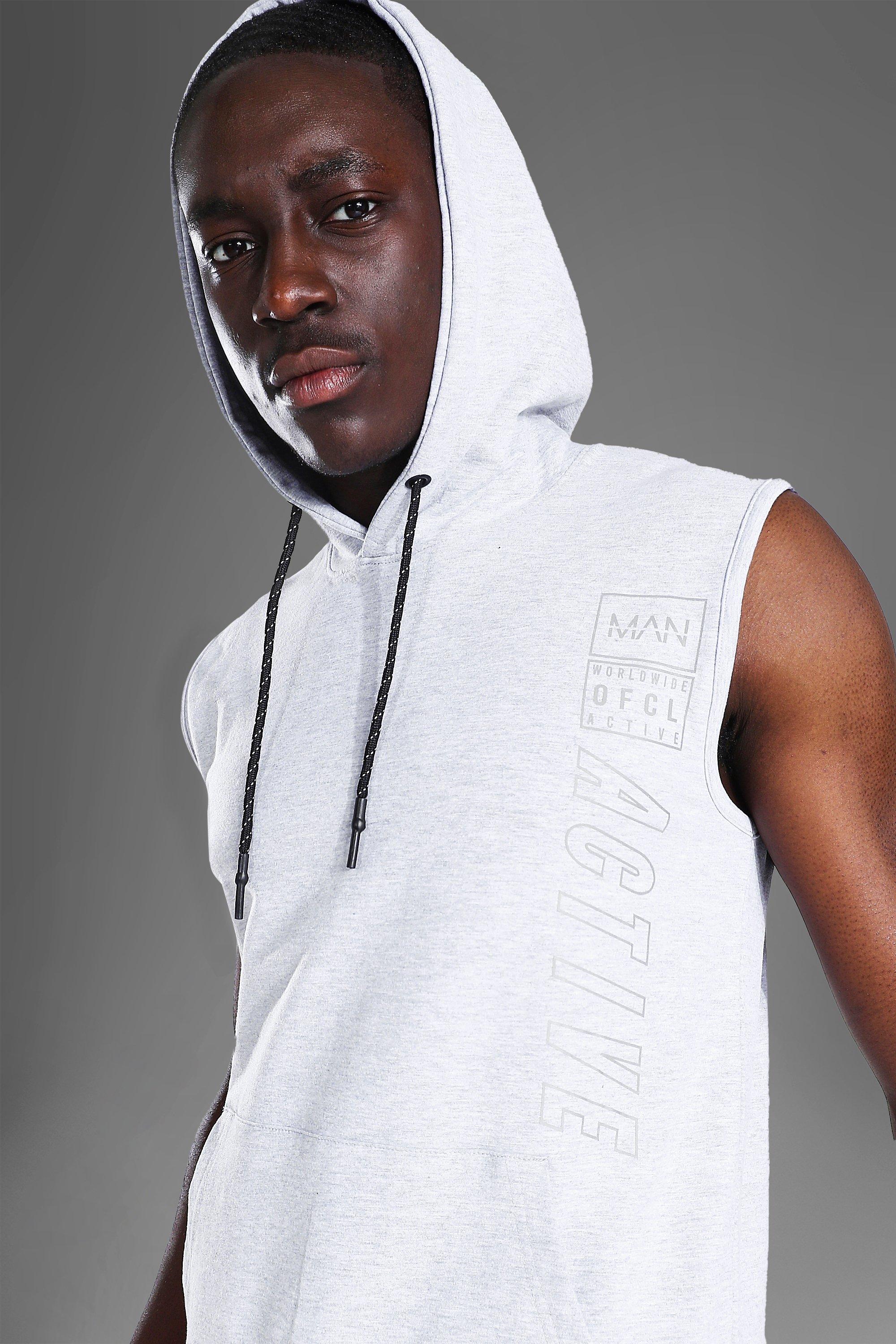 Sleeveless muscle hoodie online