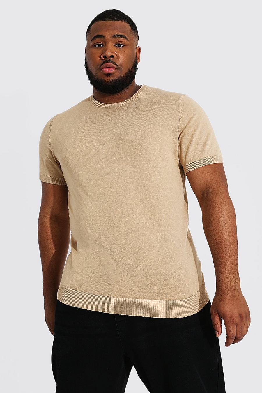 Camel Plus Basic Knitted T-shirt image number 1
