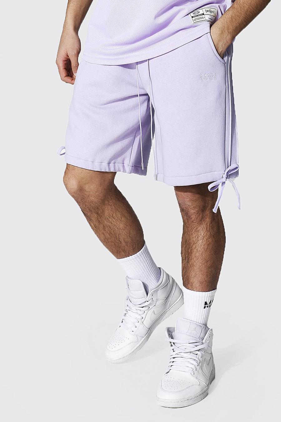 Lilac Original Man Baggy Jersey Shorts Met Naaddetail image number 1